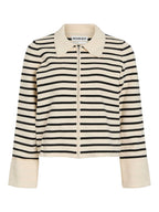 ROULUCILLE STRIPE ZIP L/S CARDIGAN