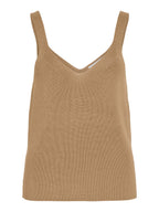 ROUVIVIENNE S/L V-NECK KNIT TOP