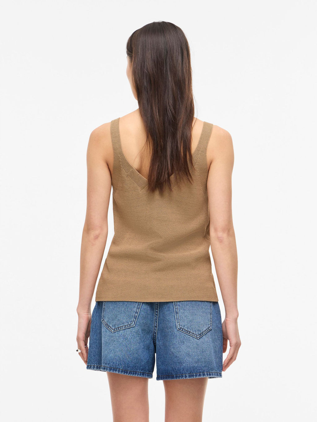ROUVIVIENNE S/L V-NECK KNIT TOP