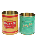 Boîtes de rangement moyennes (lot de 2) - Café vintage