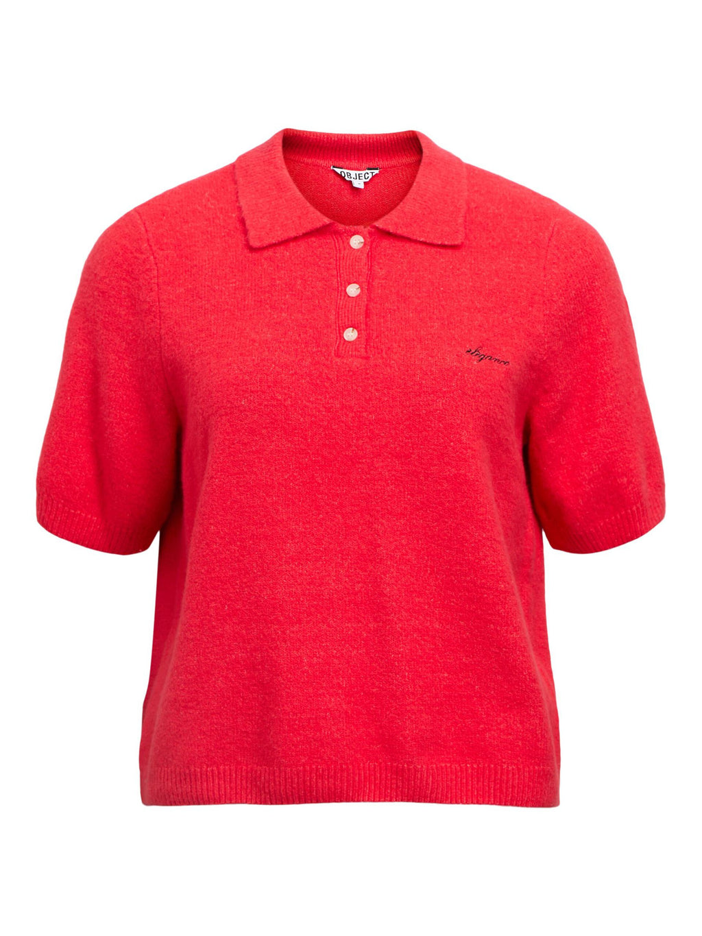 OBJDEBBIE S/S RE KNIT POLO 143