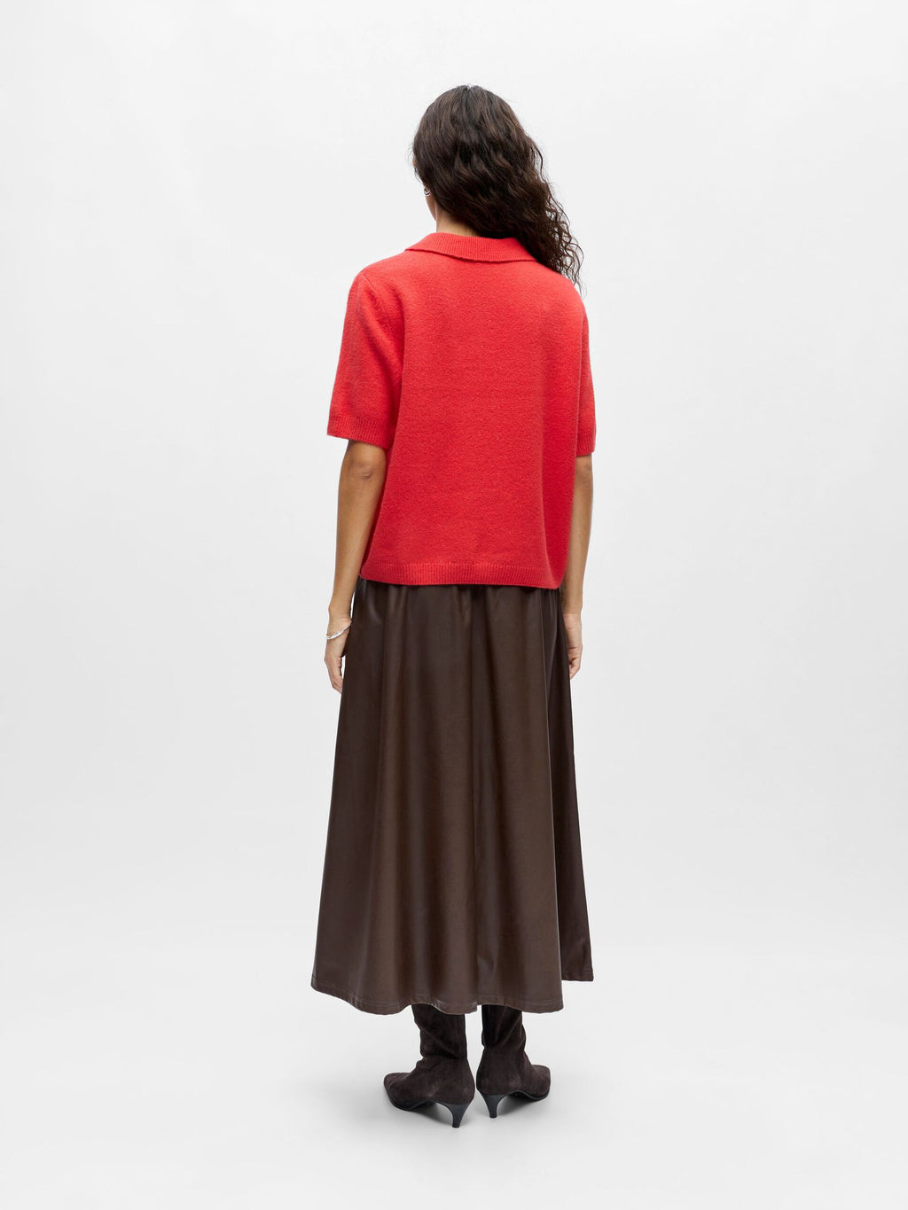 OBJDEBBIE S/S RE KNIT POLO 143