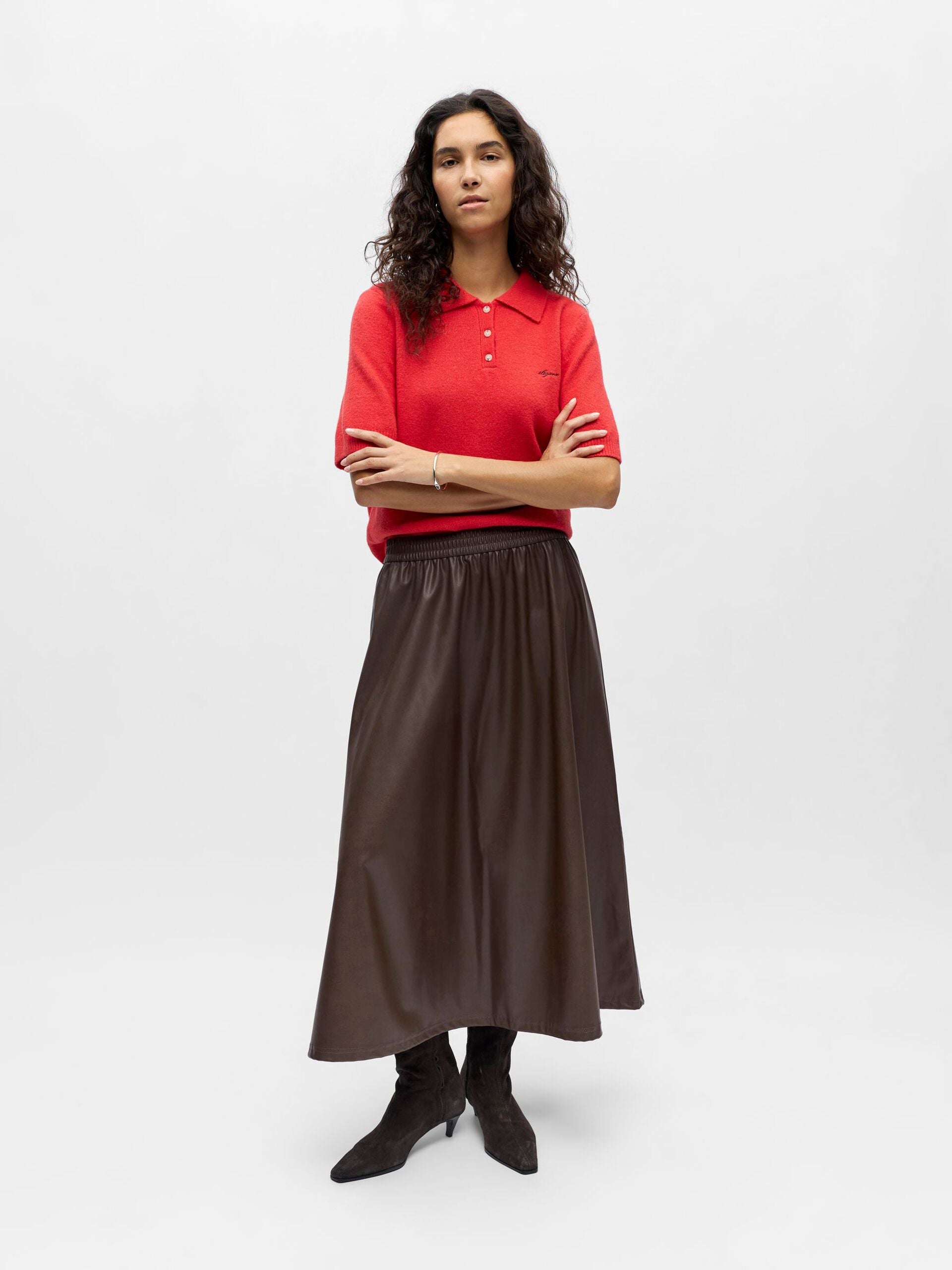 OBJDEBBIE S/S RE KNIT POLO 143