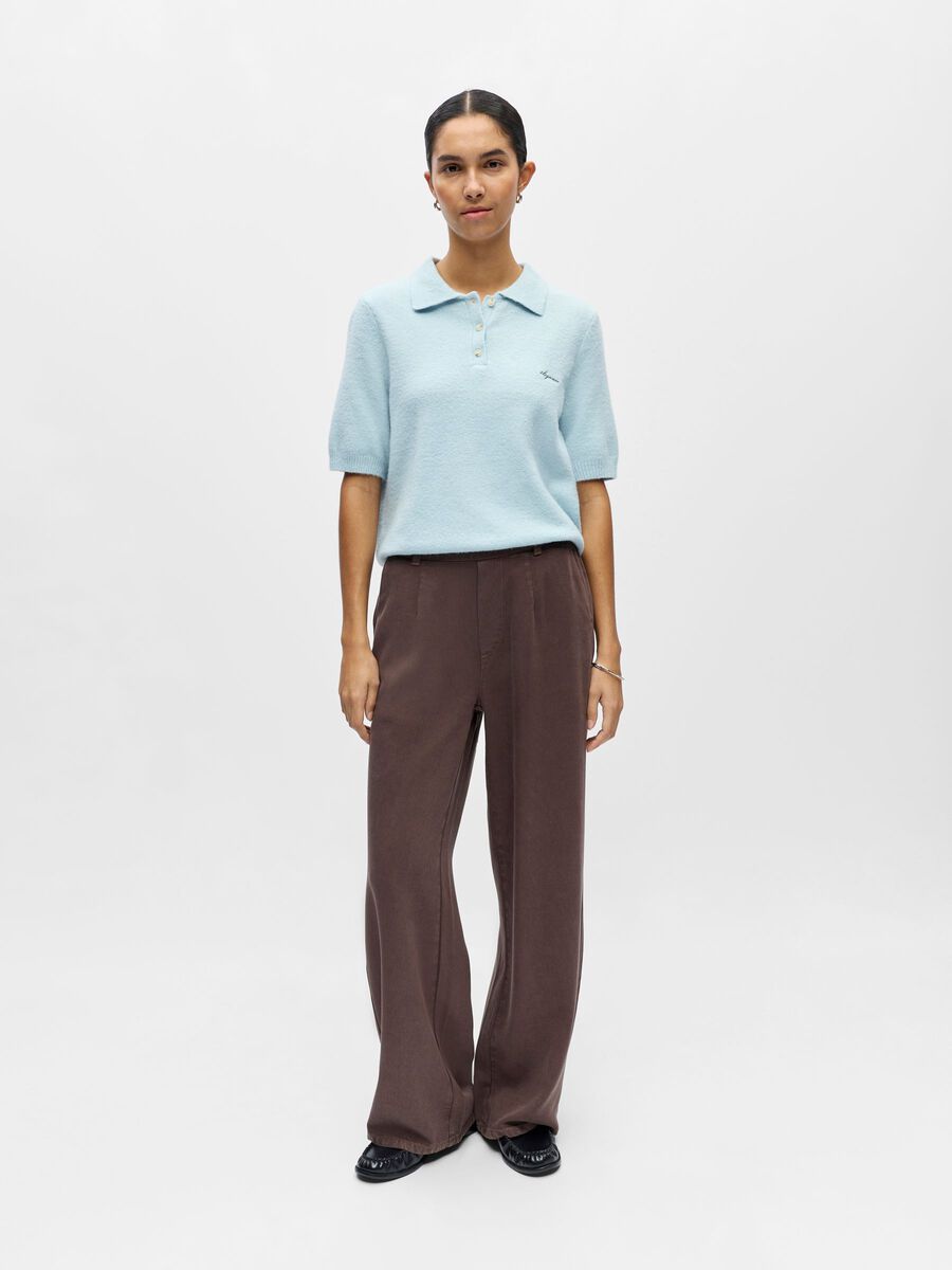 OBJDEBBIE S/S RE KNIT POLO 143