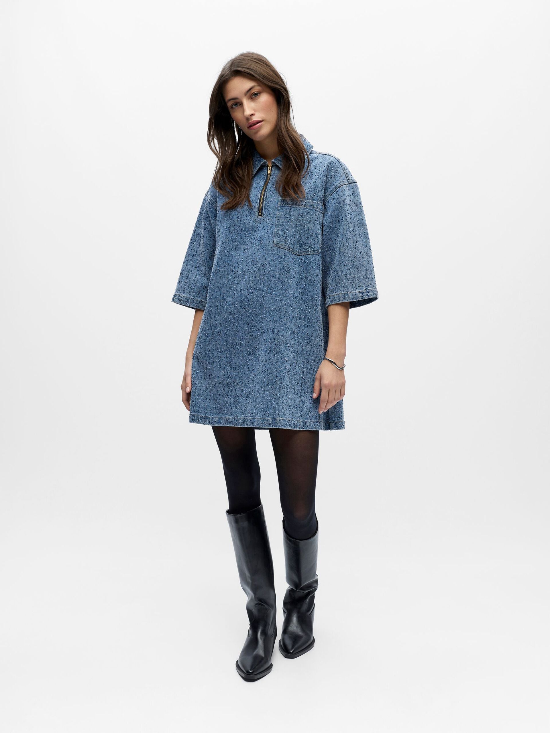 OBJFRIDA 3/4 SLEEVE LO DRESS NOOS