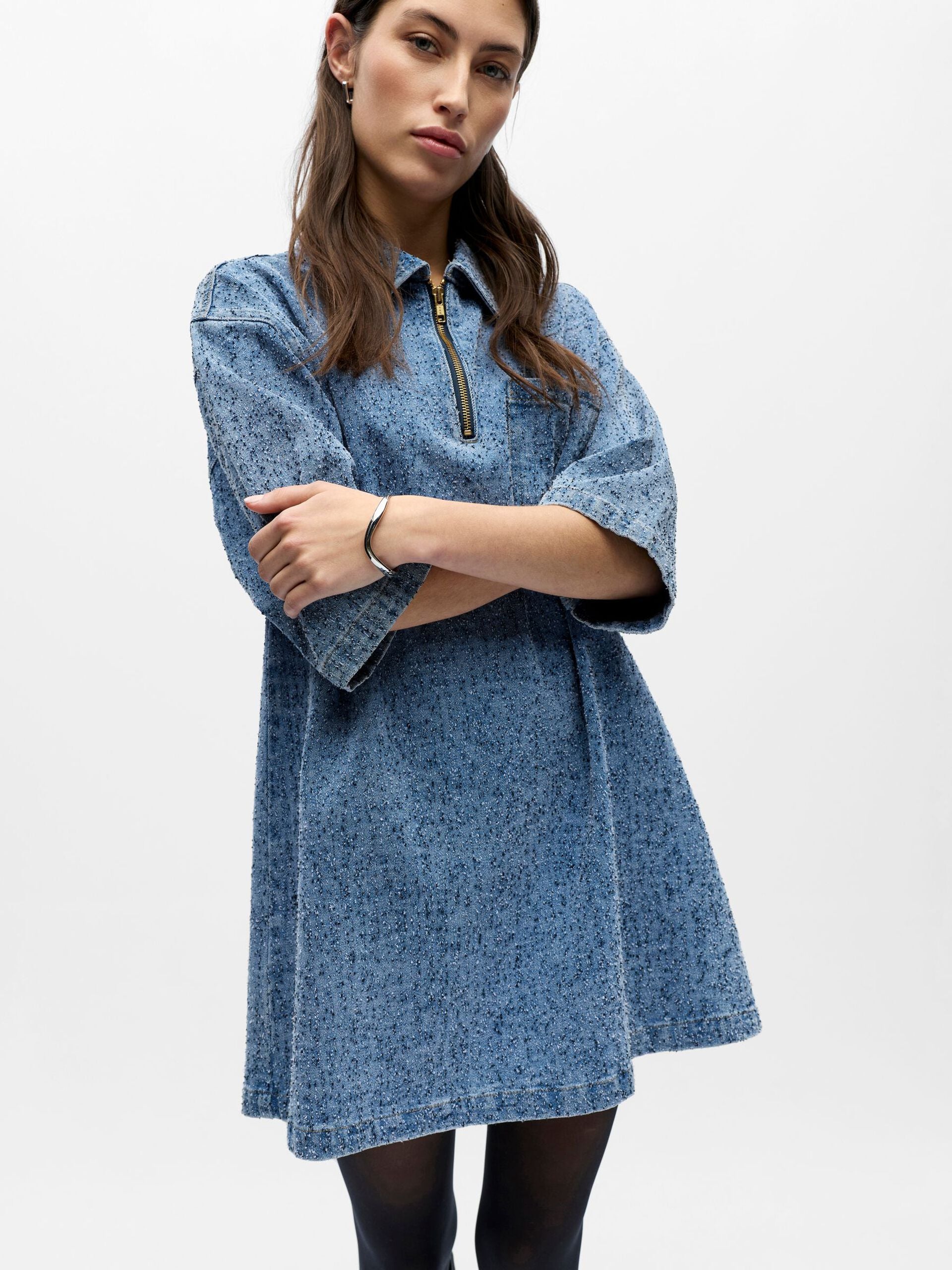 OBJFRIDA 3/4 SLEEVE LO DRESS NOOS