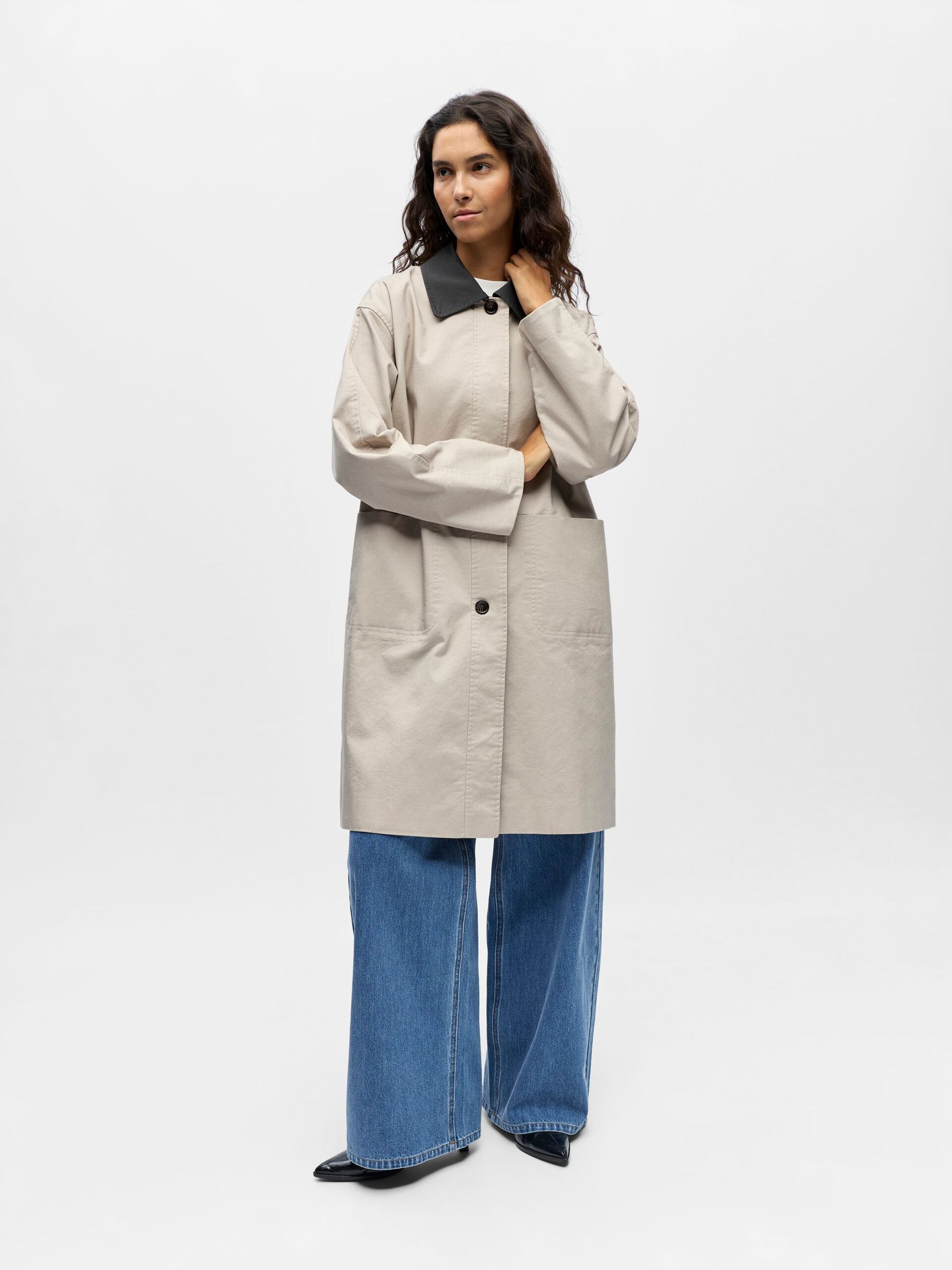OBJALORA L/S LO LONG TRENCHCOAT 143