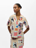 OBJTRACY 2/4 RE V-NECK SHIRT 143