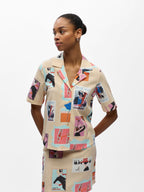 OBJTRACY 2/4 RE V-NECK SHIRT 143
