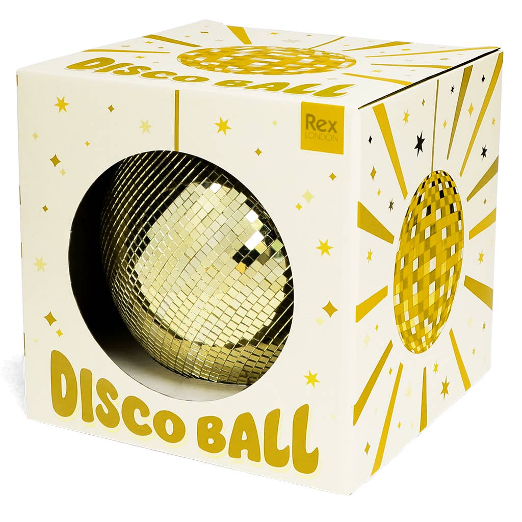 Boule disco suspendue (20 cm) - Or