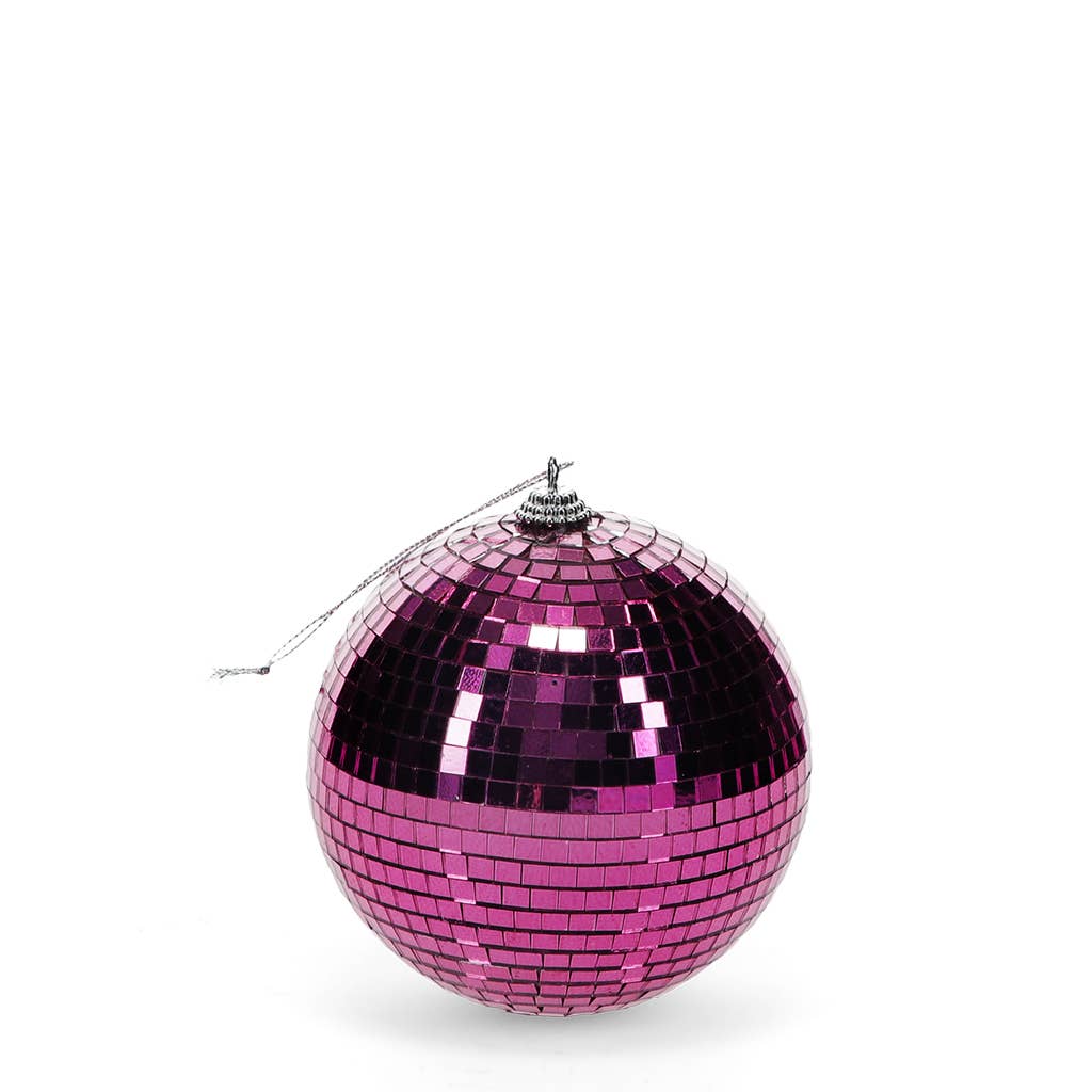 Boule disco suspendue (10 cm) - Rose