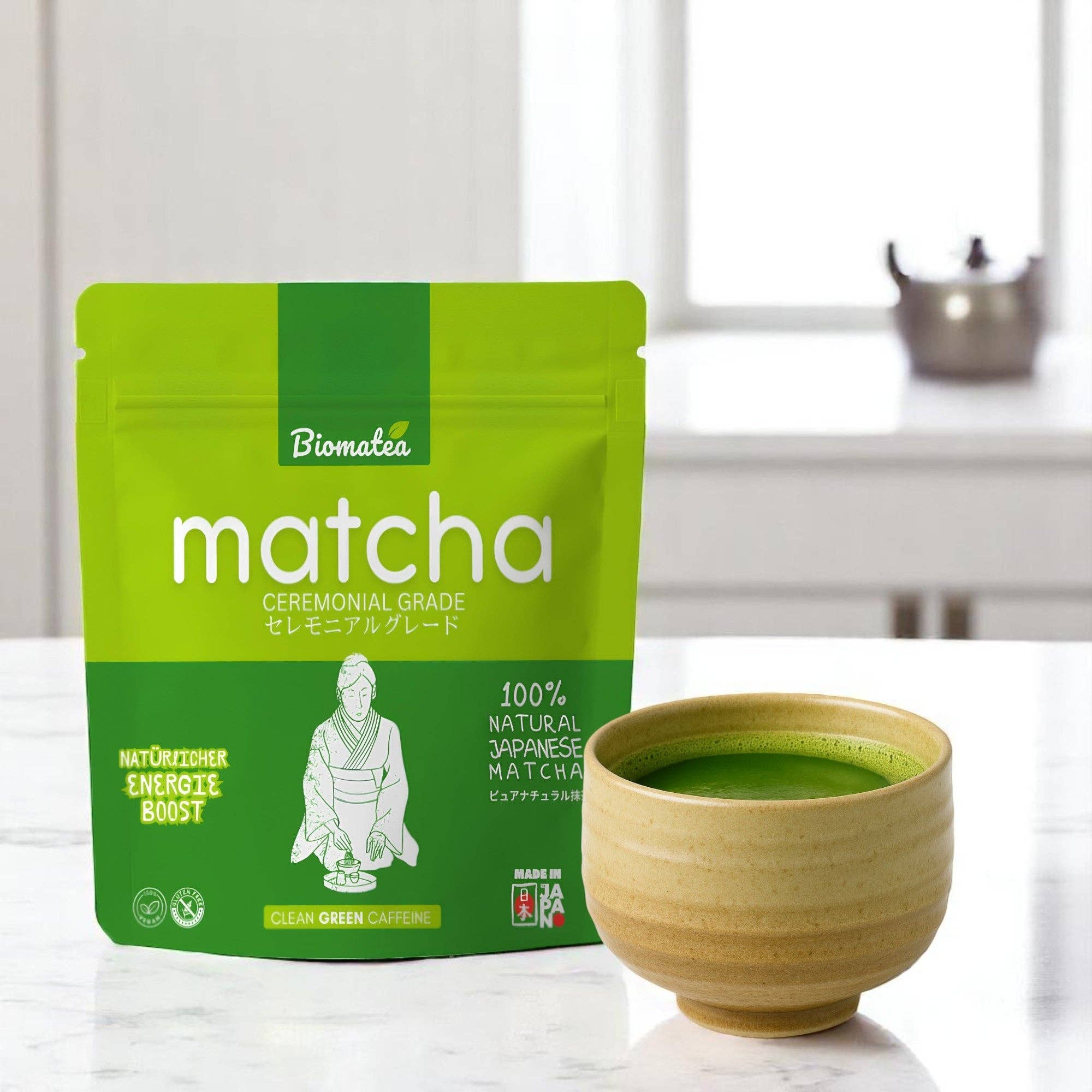 Biomatea Matcha Cérémonial de Kagoshima Japon, 50g, Sans pesticides
