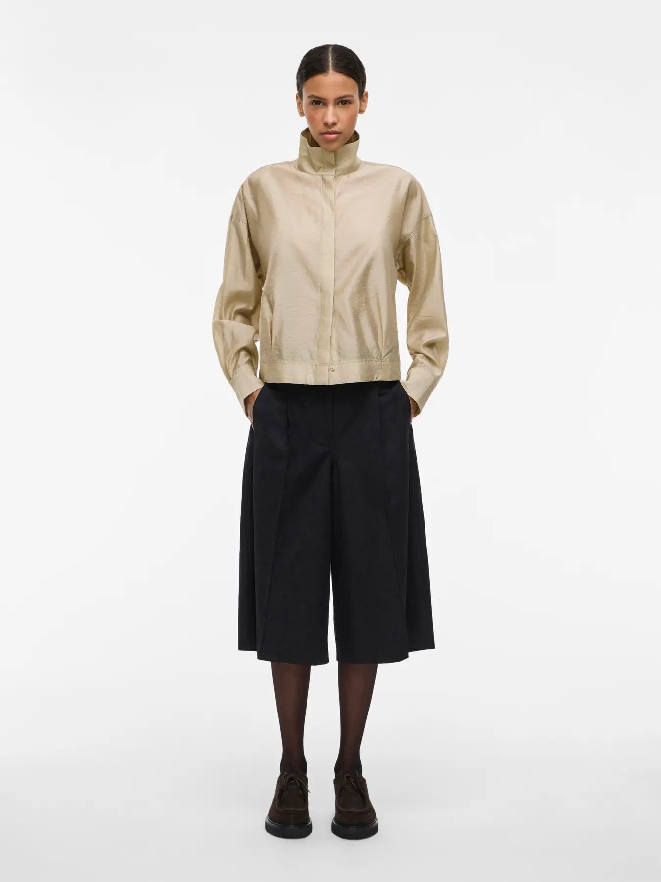 ROUSTINA L/S HIGH NECK SHIRT/1