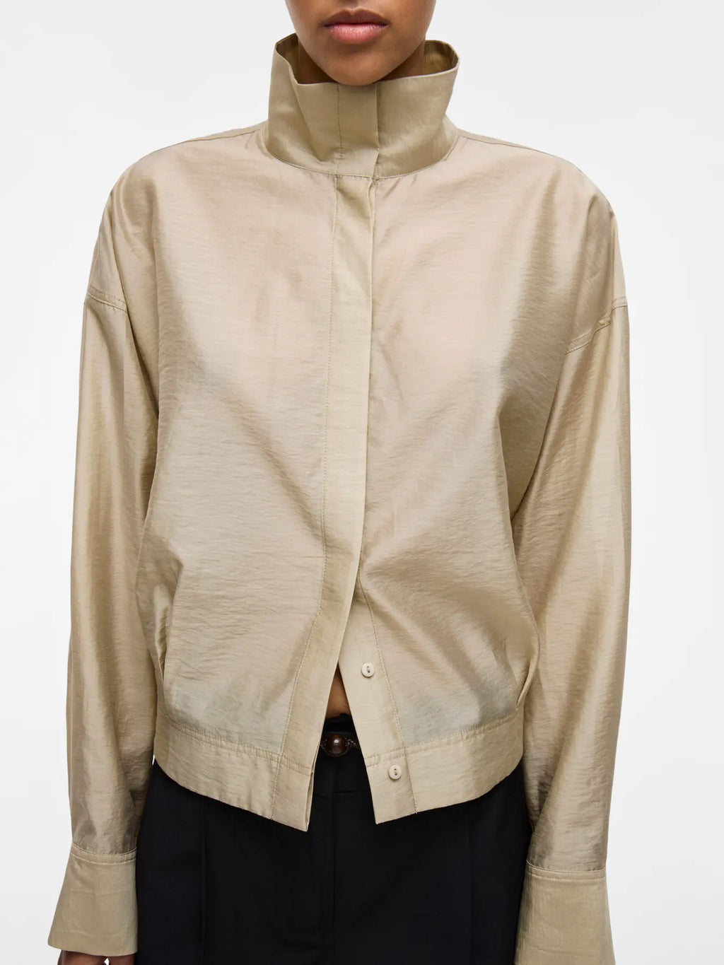 ROUSTINA L/S HIGH NECK SHIRT/1