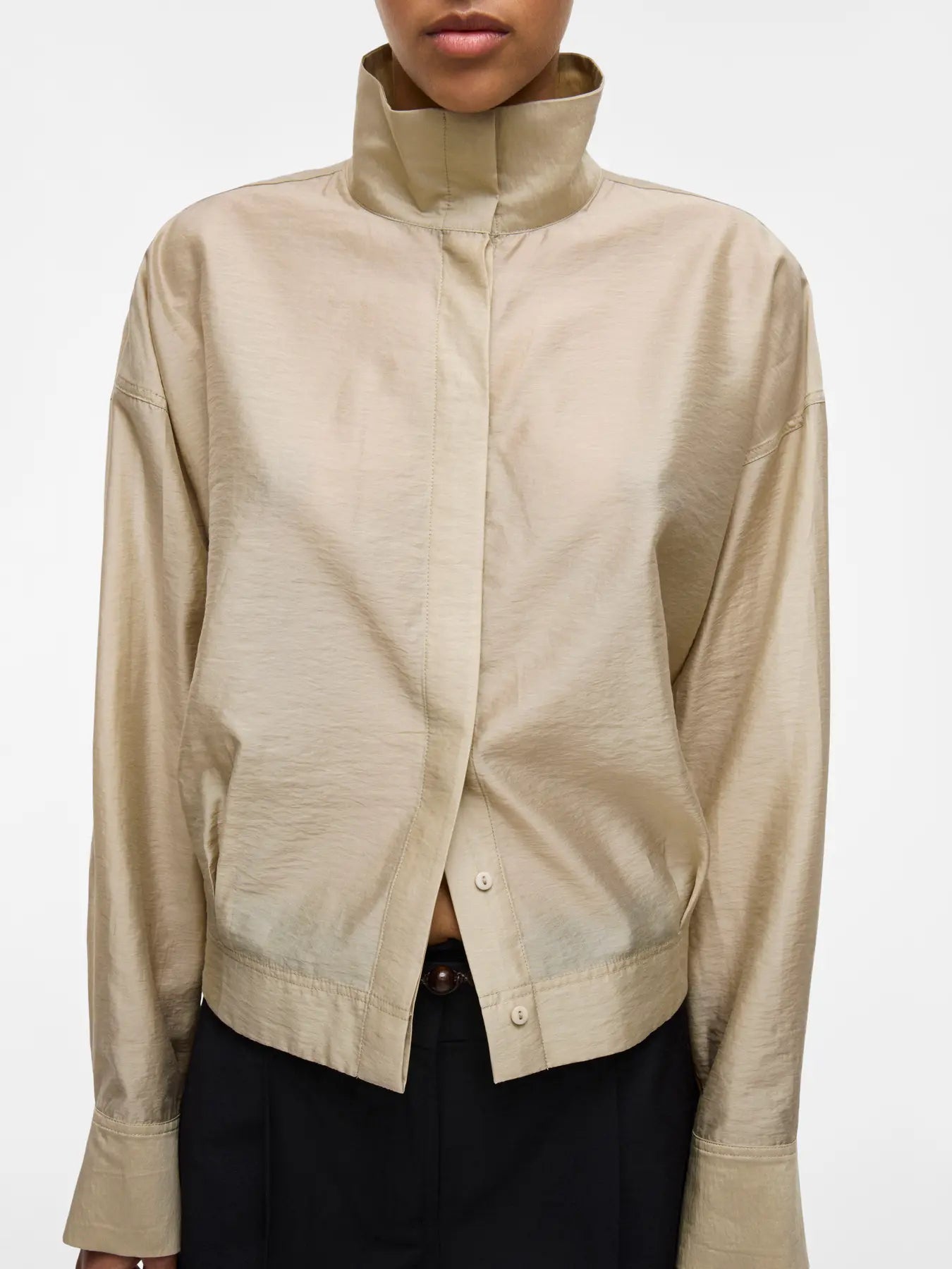 ROUSTINA L/S HIGH NECK SHIRT/1