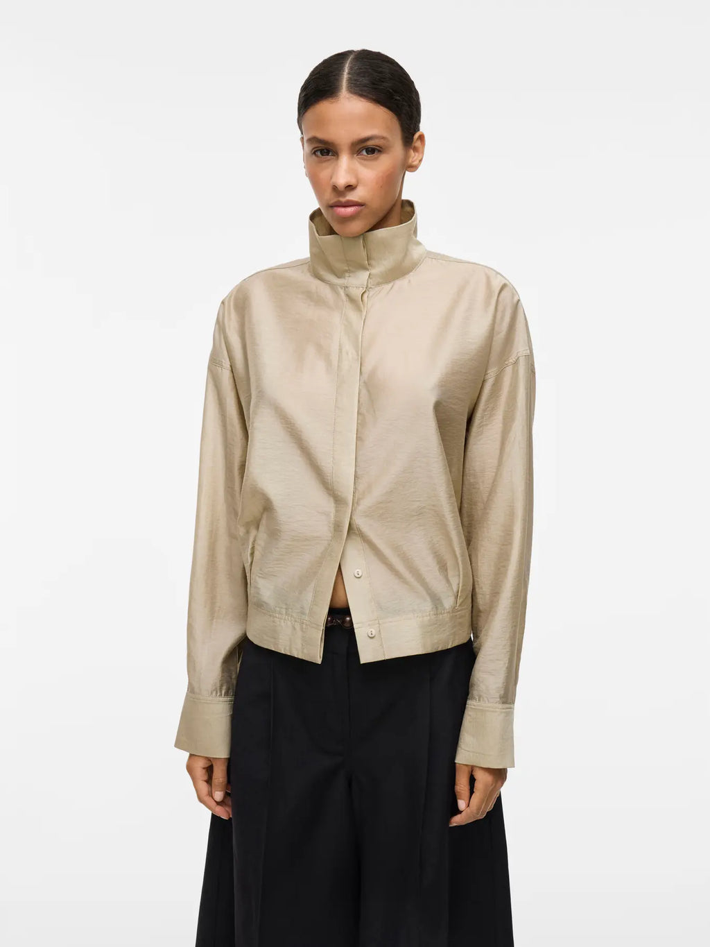 ROUSTINA L/S HIGH NECK SHIRT/1