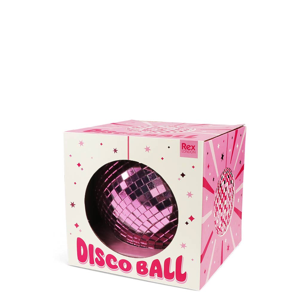 Boule disco suspendue (10 cm) - Rose