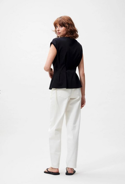 TSHIRT WITH WAIST PLEATS