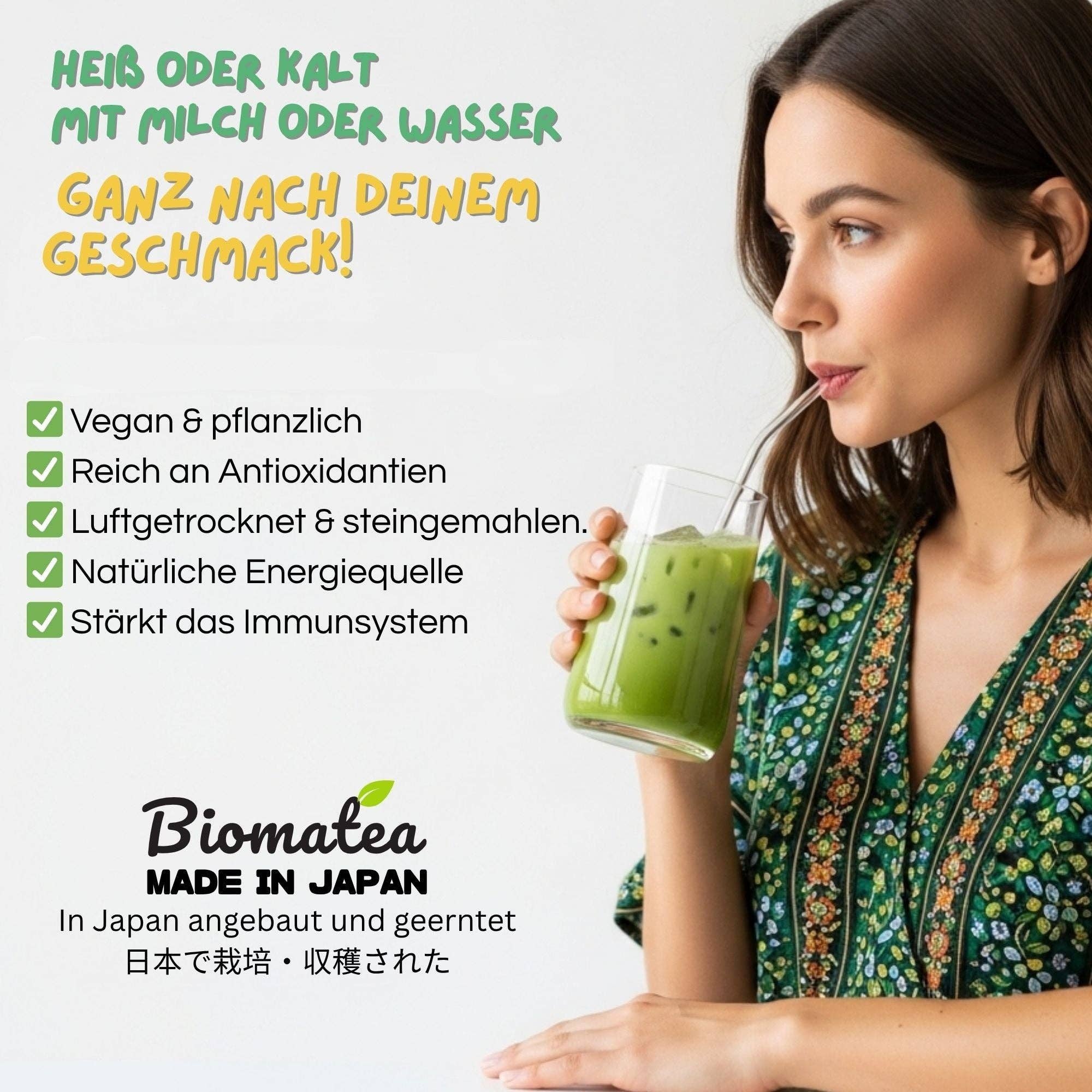 Matcha Love, 50 g de poudre de thé matcha japonais au goût de baie d'açaï