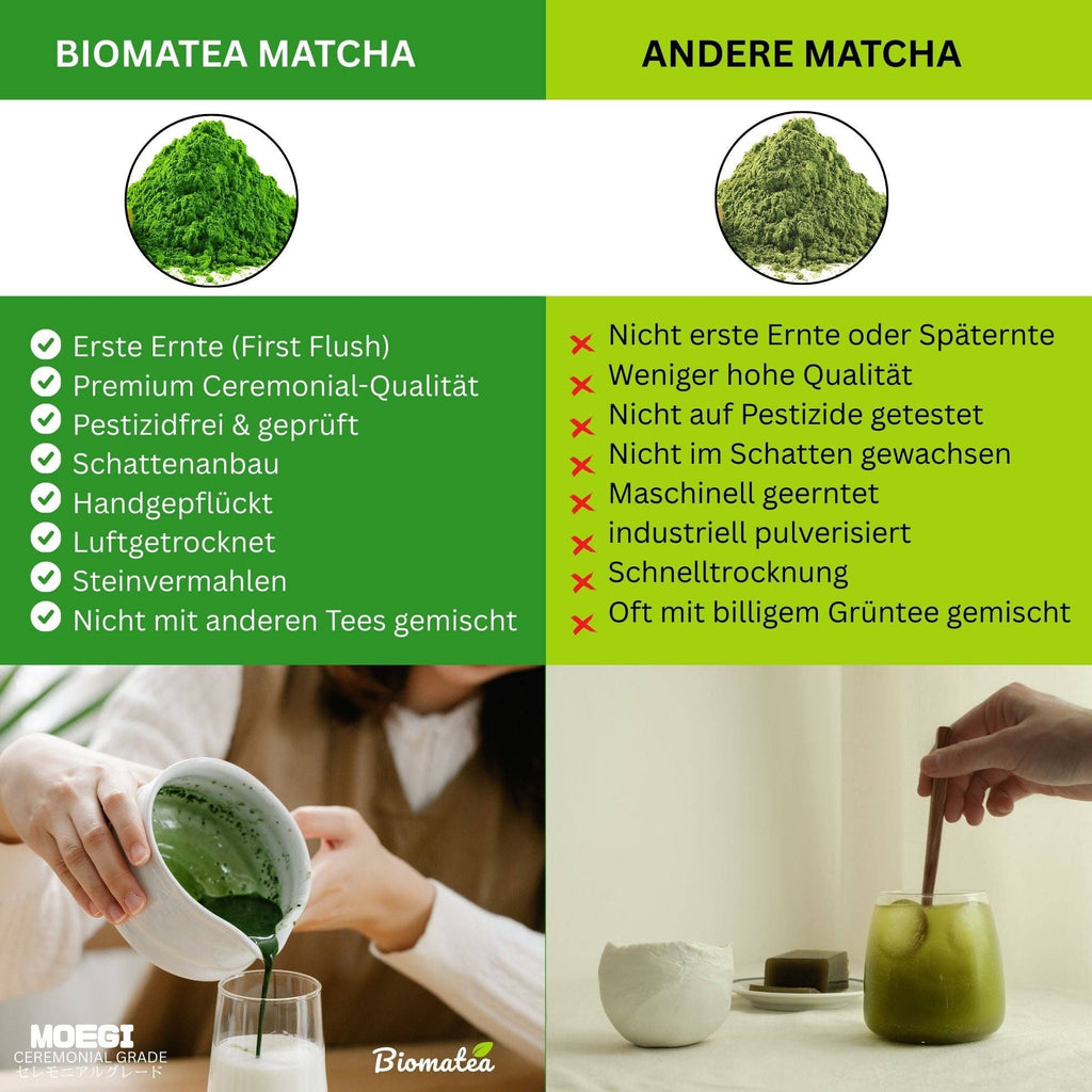 Biomatea Matcha Cérémonial de Kagoshima Japon, 50g, Sans pesticides