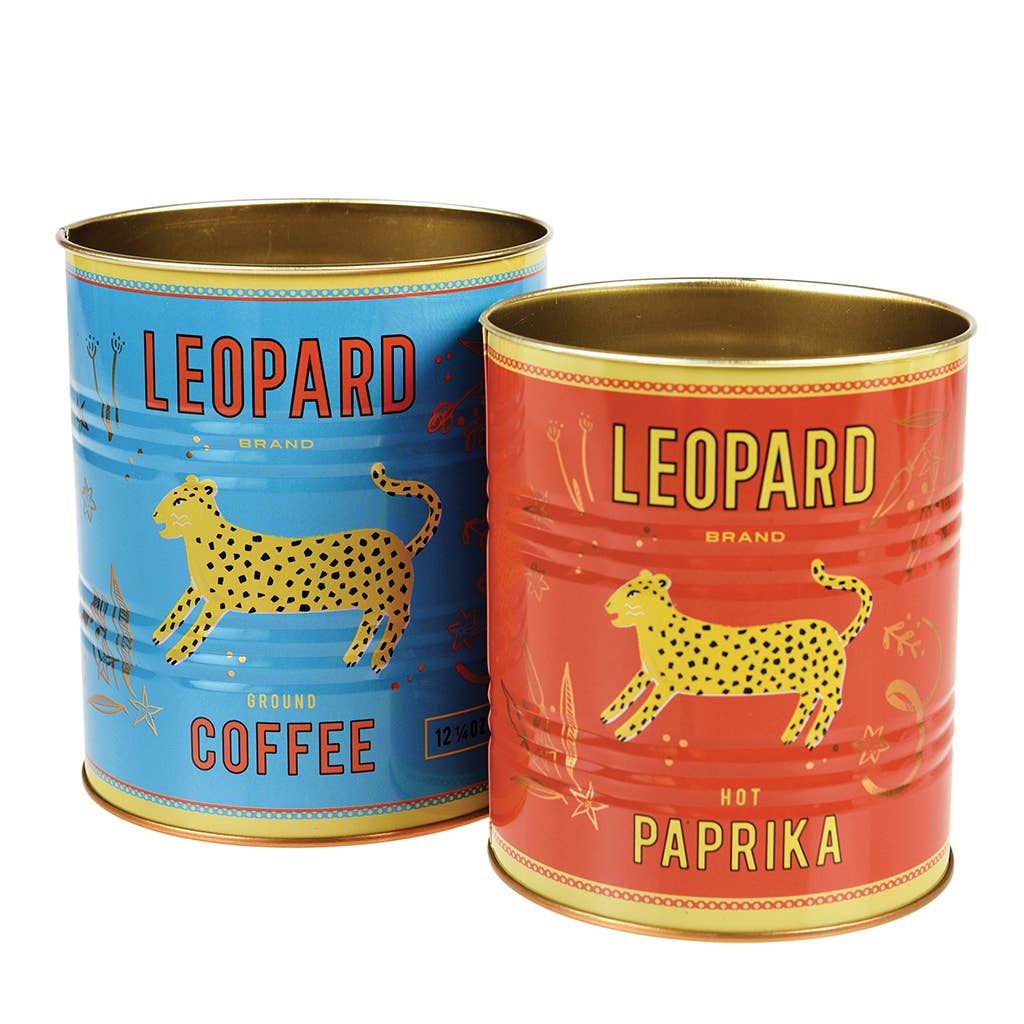 Boîtes de rangement moyennes (lot de 2) - Léopard