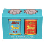 Salière et poivrière en étain - Léopard