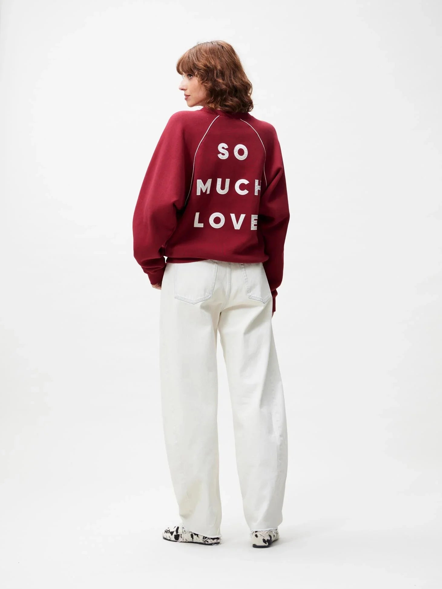GRAPHIC SWEATER WITH PIPING